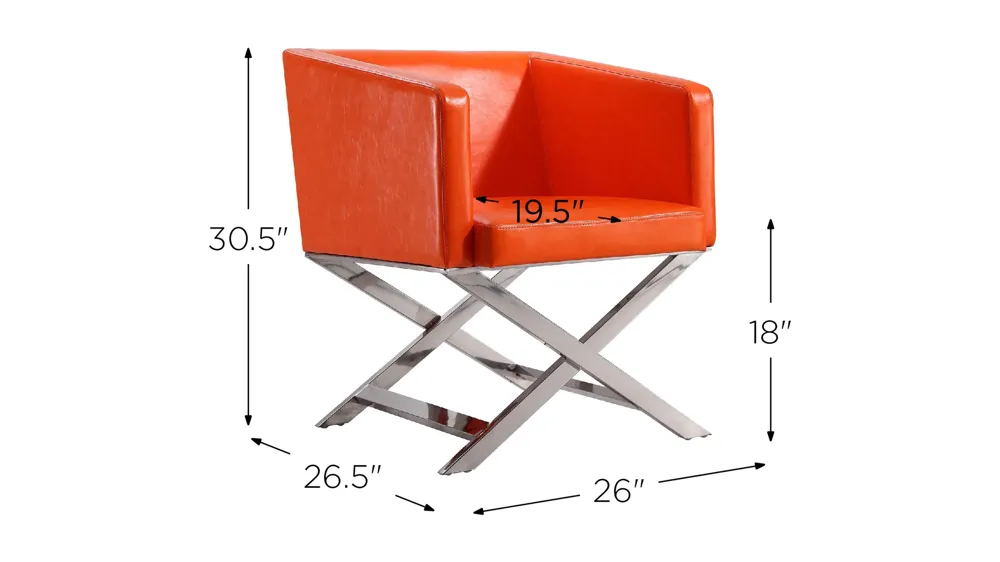 Hollywood Lounge Accent Chair (Set of 2) Dimensions