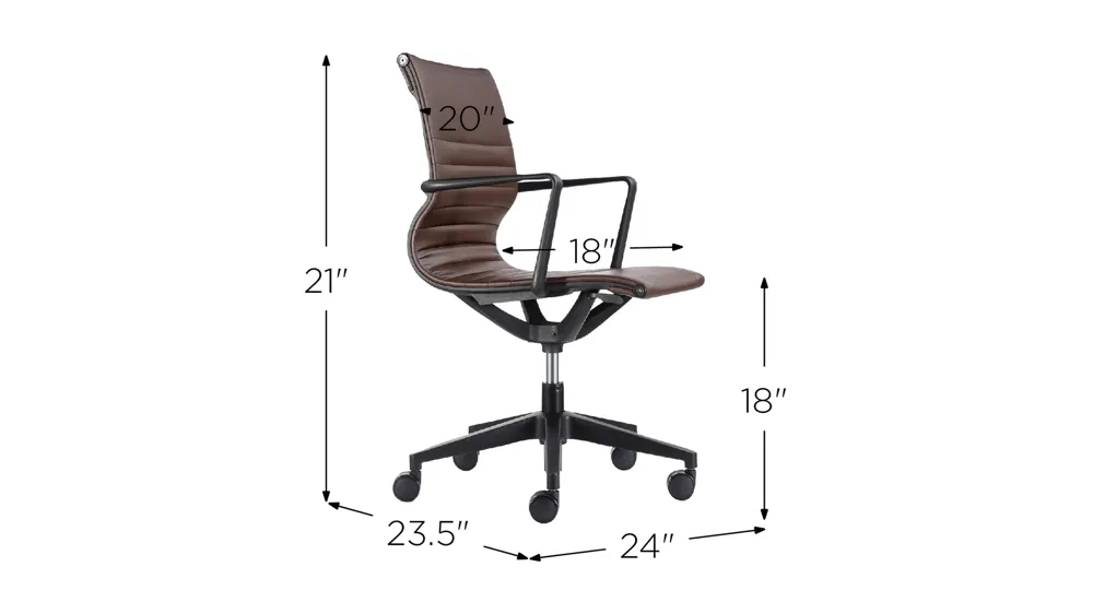 Kinetic Black Frame Office Chair Dimensions