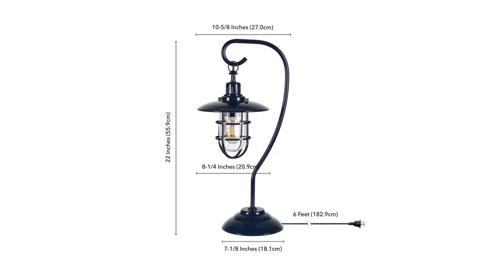 Darwin Nautical Lantern Lamp Dimensions