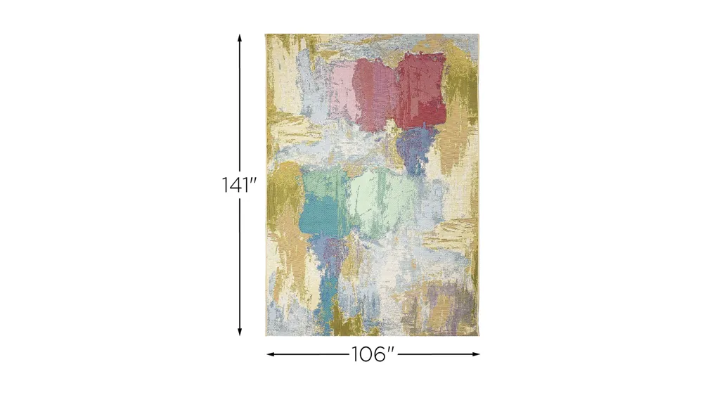 Marina Watercolor Indoor/Outdoor Rug Dimensions