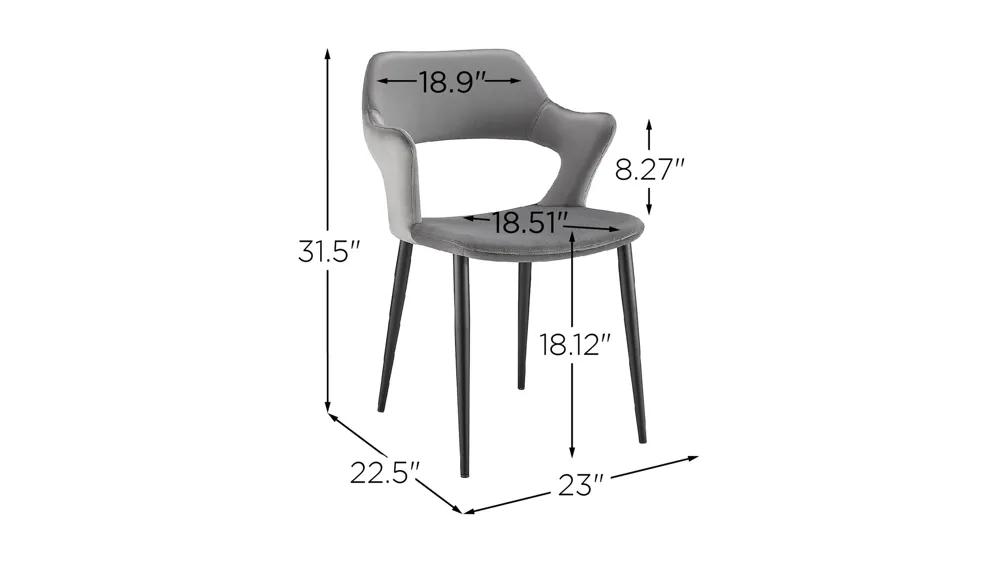 Vidar Side Chair Dimensions