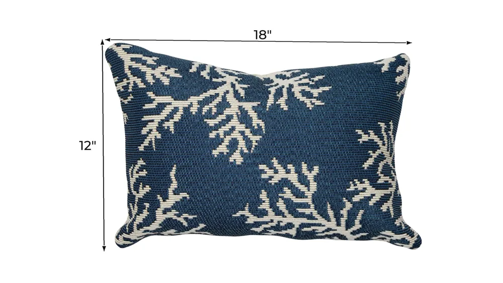 Marina Coral Edge Accent Pillow Dimensions