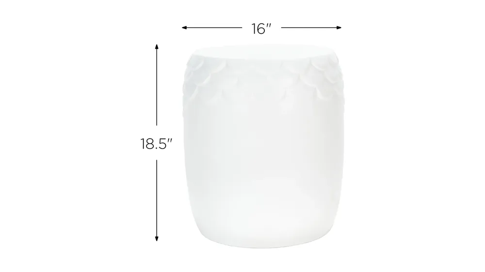 Pacifica Outdoor Concrete Accent Stool Dimensions