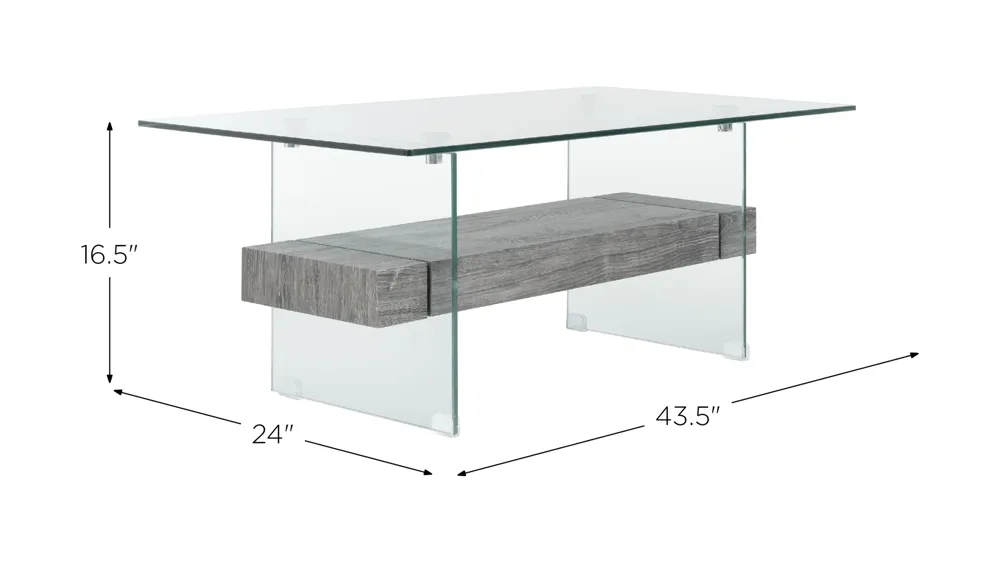Orson Glass Coffee Table Dimensions
