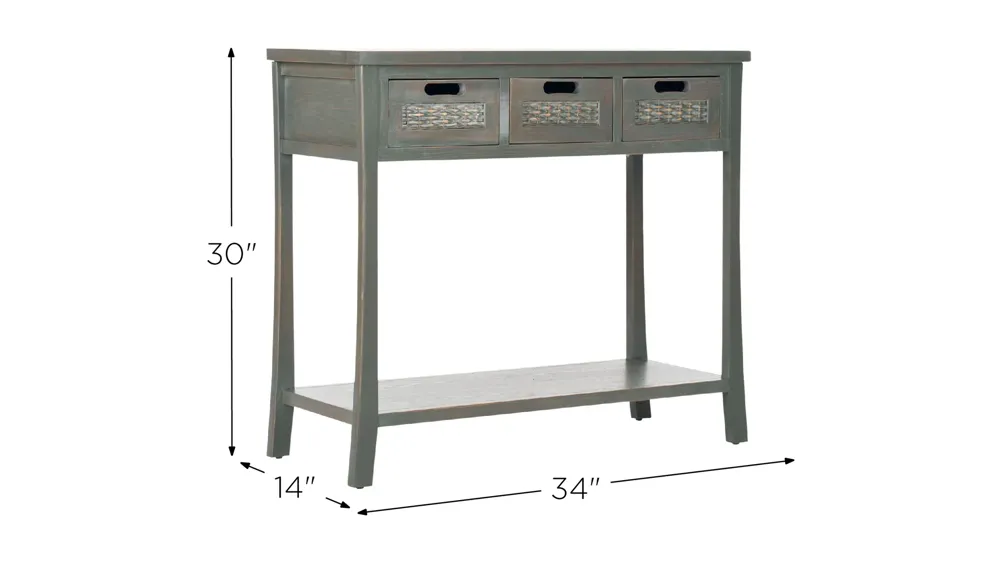 Josef 3 Drawer Console Table Dimensions