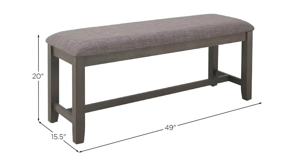 Maple Ridge Dining Bench Dimensions