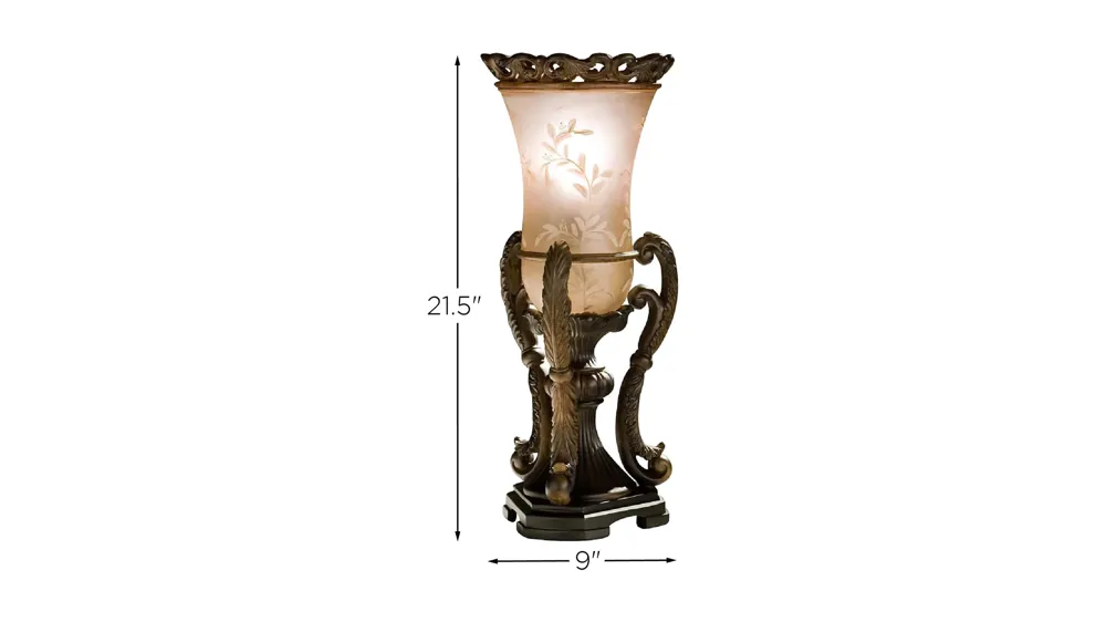 Ornate Uplight Table Lamp Dimensions