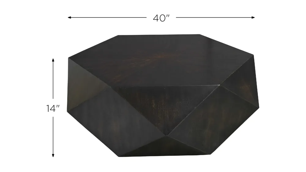 Volker Small Black Coffee Table Dimensions
