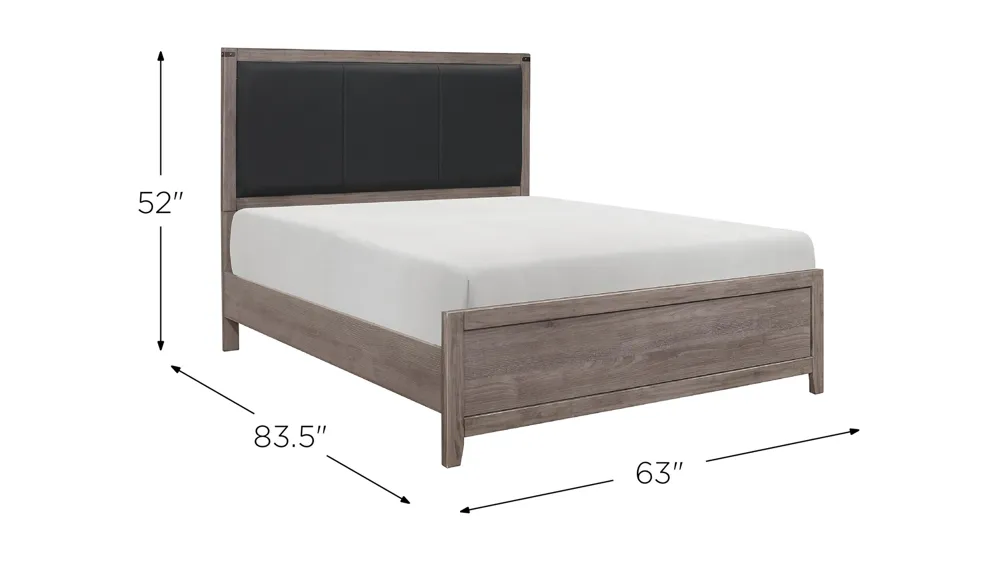 Piper Upholstered Bed Dimensions