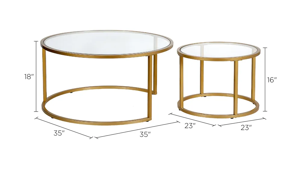 Kay Nesting Coffee Table Set Dimensions
