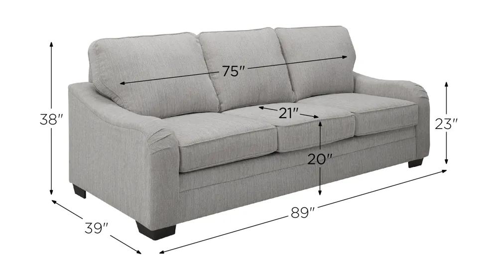 Caid Chenille Sofa Dimensions