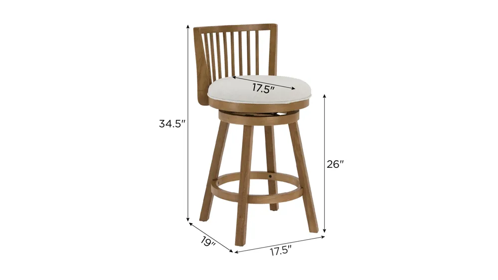 Clover Swivel Counter Stool Dimensions