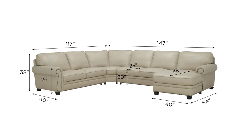Gilmore 4-pc. Sectional Dimensions