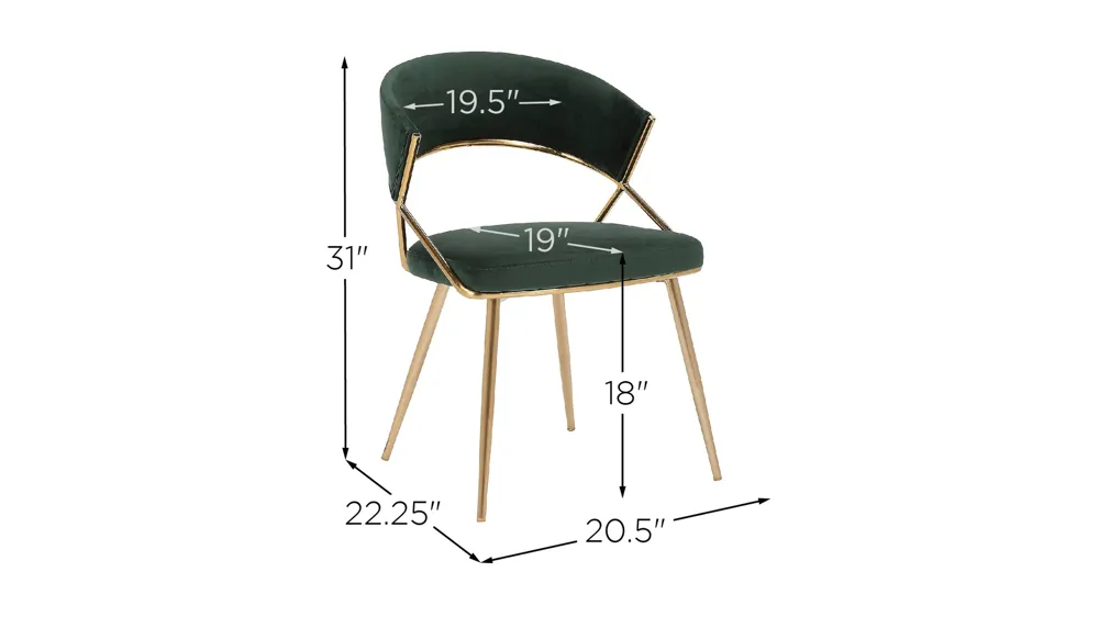 Jie Dining Chairs - Set of 2 Dimensions