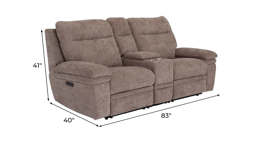 Enbridge 3-pc. Dual Power Console Loveseat Dimensions