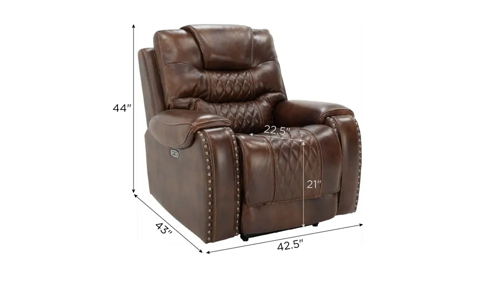 Ballard Power Recliner w/Power Headrest Dimensions