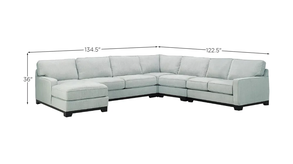 Arlo 5-pc. Sectional Dimensions