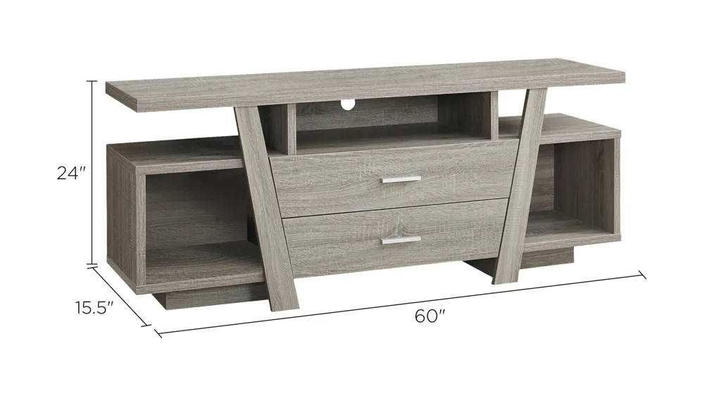 Gilda 60" TV Console Dimensions