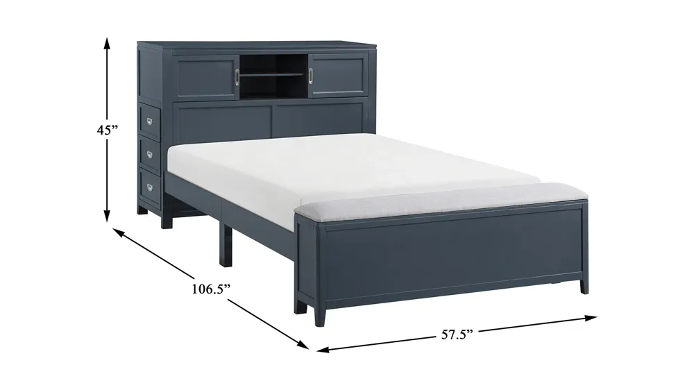 Madrona Bookcase Bed Dimensions