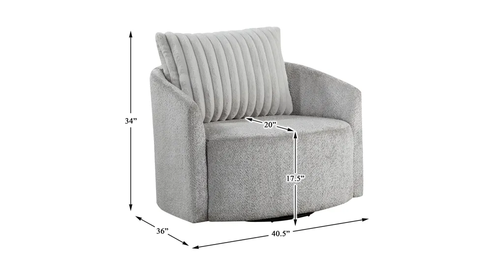 Ollen Swivel Chair Dimensions