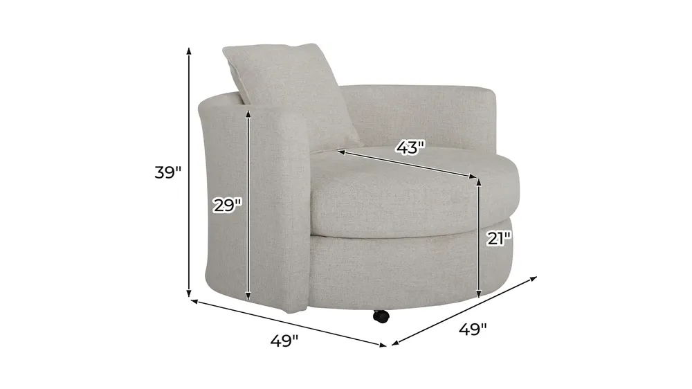Jaden Swivel Chair Dimensions