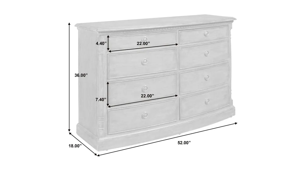 Pulaski Accents Robin Dressing Chest Dimensions