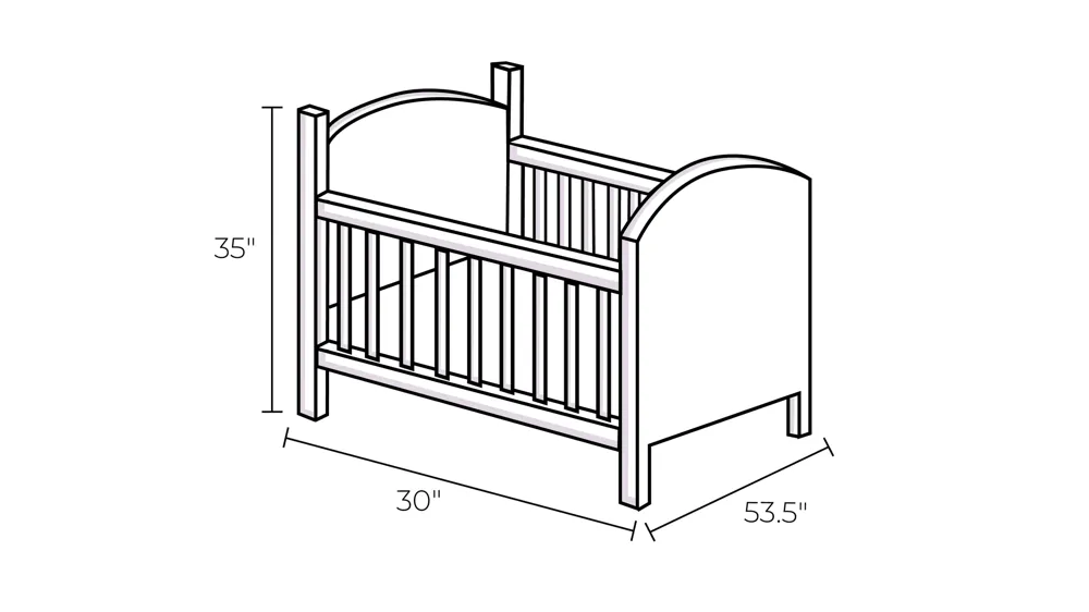 Palmer 3-in-1 Convertible Crib Dimensions
