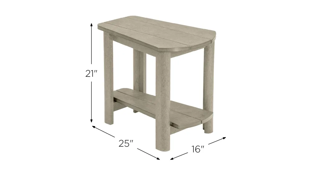 Generation Recycled Outdoor Addy Side Table Dimensions