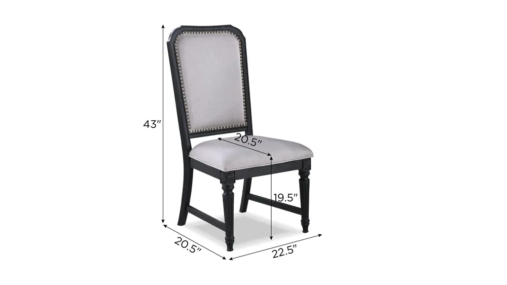 Kingsbury Side Chair- Set of 2 Dimensions