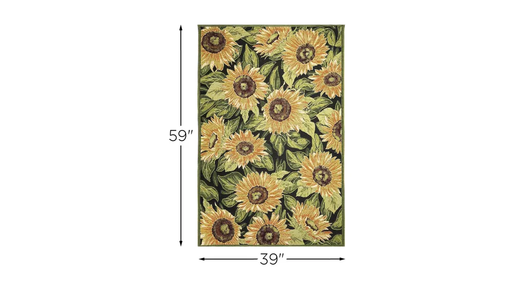 Marina Sunflowers Indoor/Outdoor Rug Dimensions