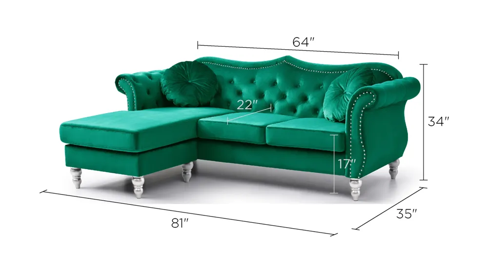 Hollywood Sectional Sofa Dimensions