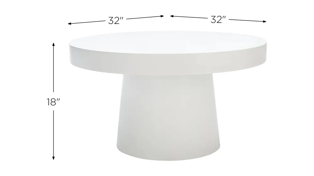 Elisha Faux Concrete Coffee Table Dimensions