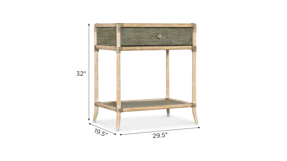 Retreat Pole Rattan Bedside Table Dimensions