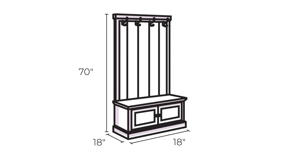 Monarch Specialties Coat Rack Dimensions