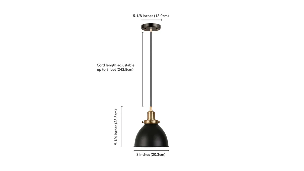Pari Metal Pendant Dimensions
