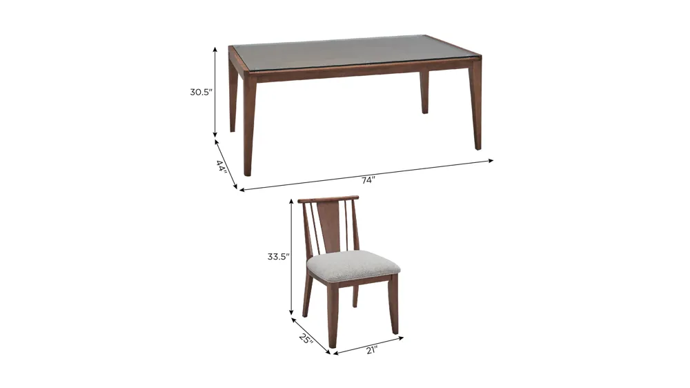 Kerrigan 5-pc. Dining Set Dimensions