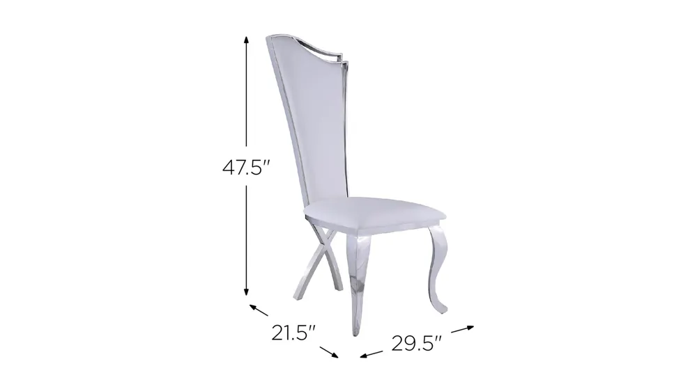Nadiay Dining Chair - Set of 2 Dimensions