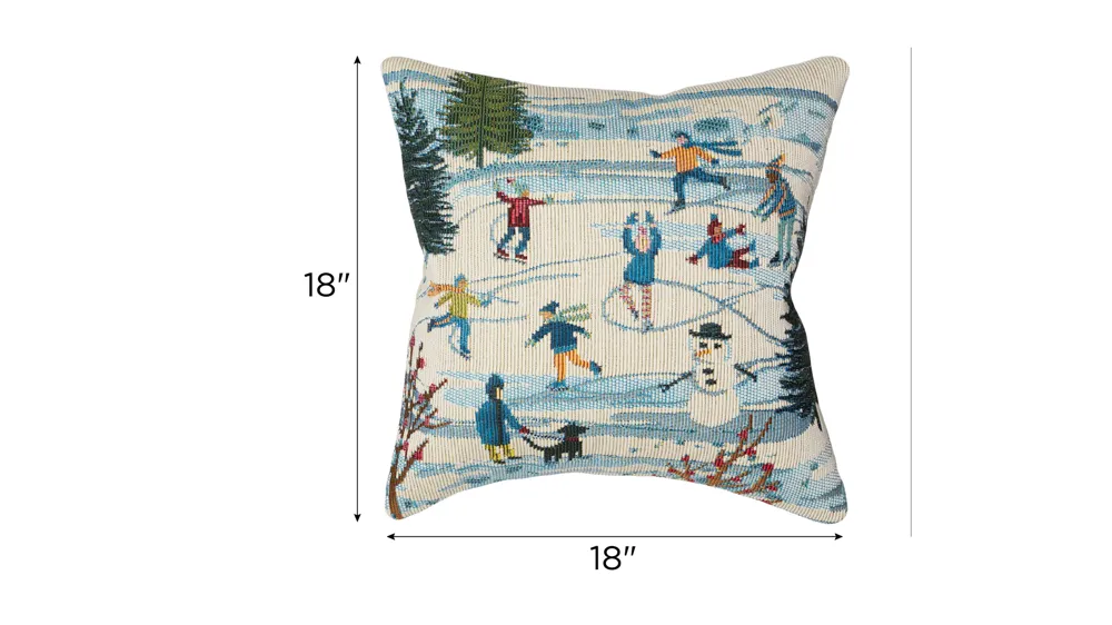 Marina Gone Skating Indoor/Outdoor Pillow Dimensions