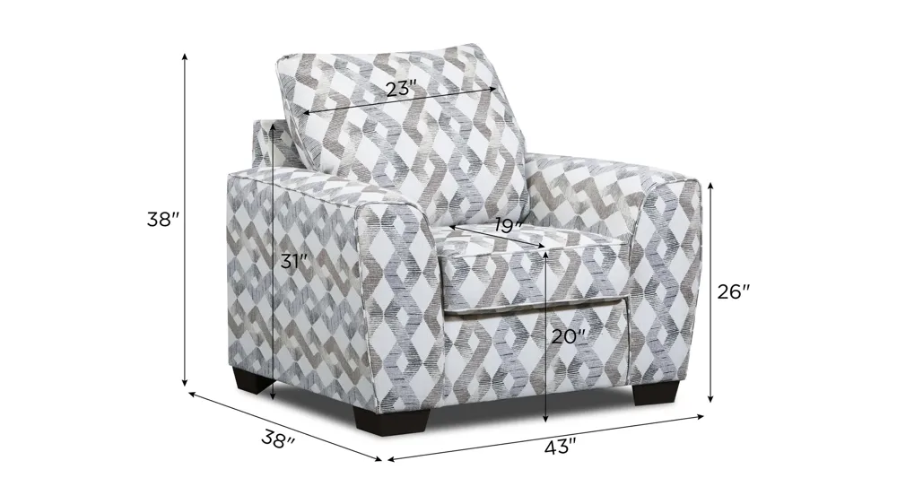 Damien Accent Chair Dimensions