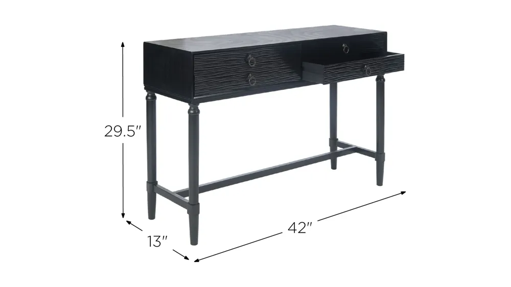 Joshua 4 Drawer Console Table Dimensions