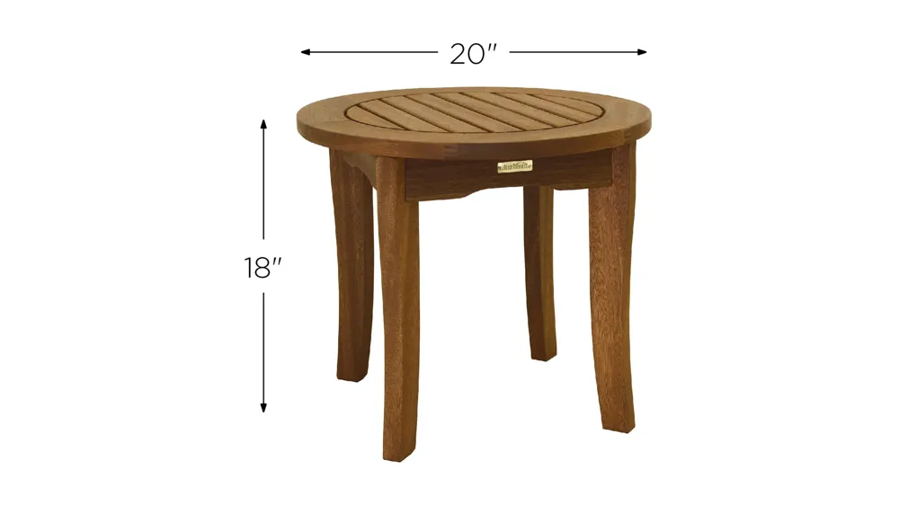Ocean Ave Outdoor Round Accent Table Dimensions