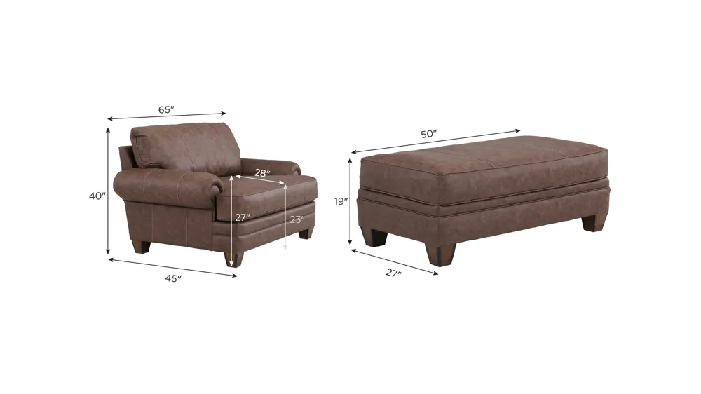 Boswell Living Room Set Dimensions