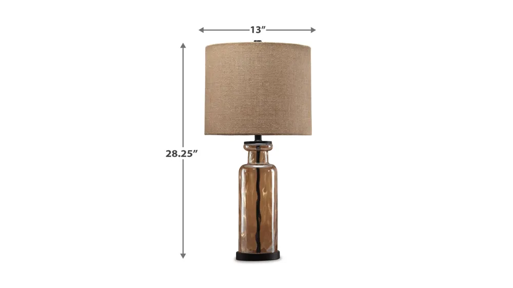 Laurentia Glass Table Lamp Dimensions