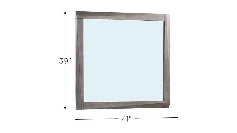 Hearst Solid Wood Beveled Glass Mirror Dimensions