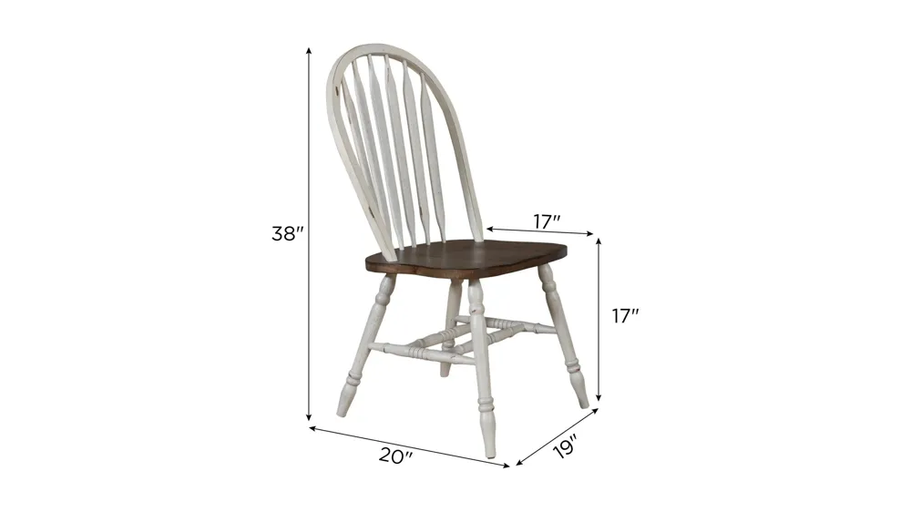 Carolina Crossing Side Chair- Set of 2 Dimensions
