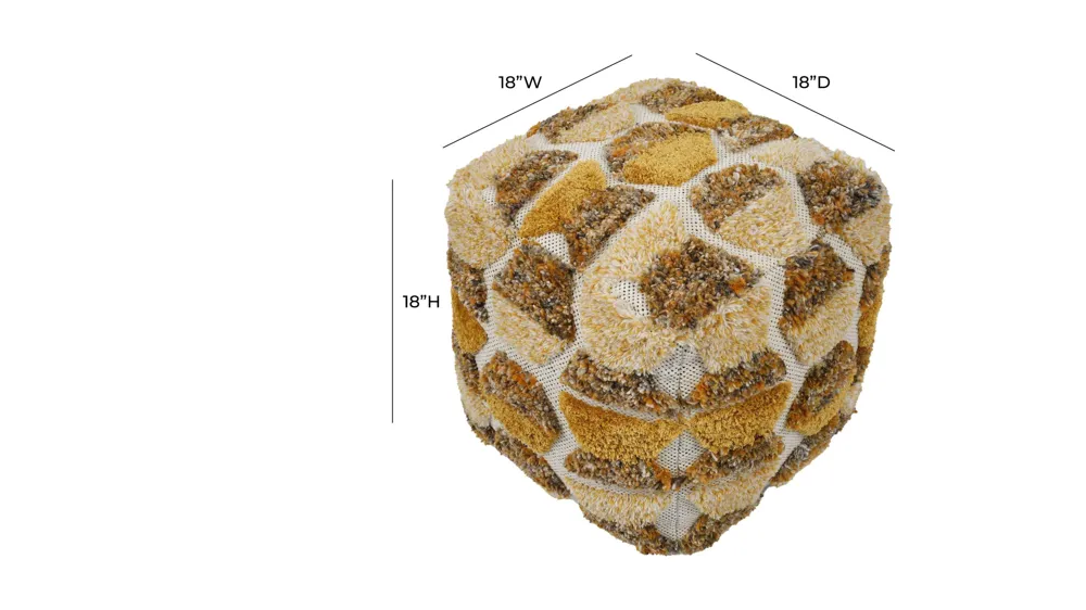 Sawyer Tufted Pouf Dimensions