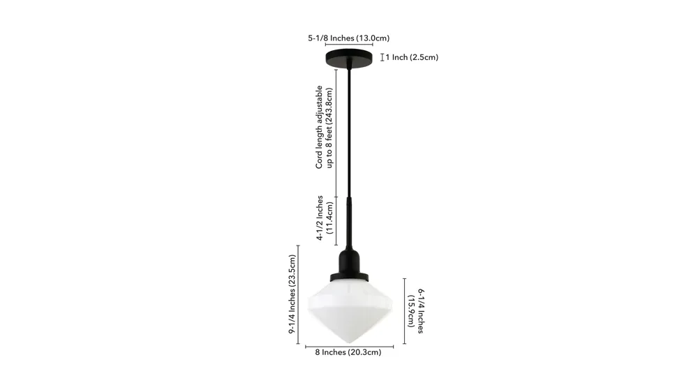 Lauren Pendant Dimensions