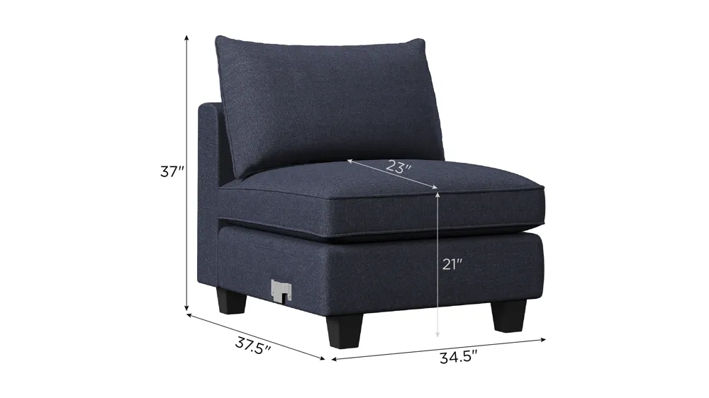 Daine Armless Chair Dimensions