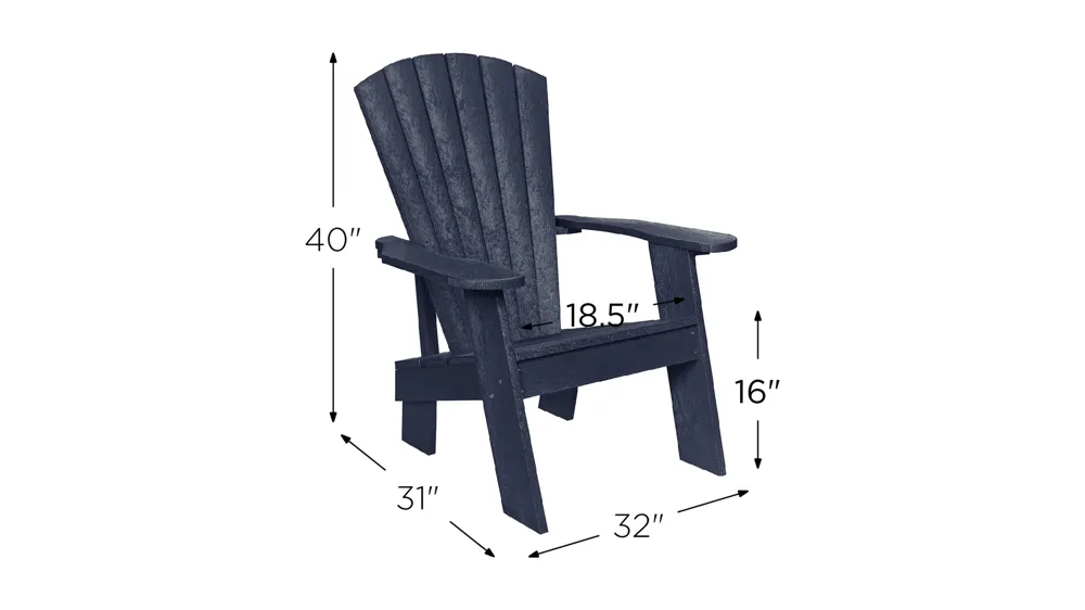 Capterra Casual Recycled Outdoor Adirondack Chair Dimensions