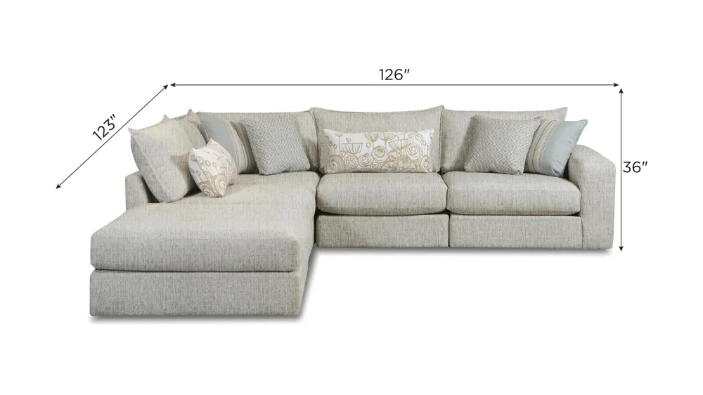 Durango 5-pc. Sectional Dimensions